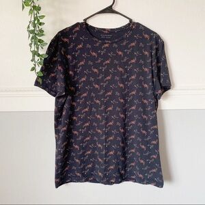 Men’s All Saints Black Floral T-Shirt